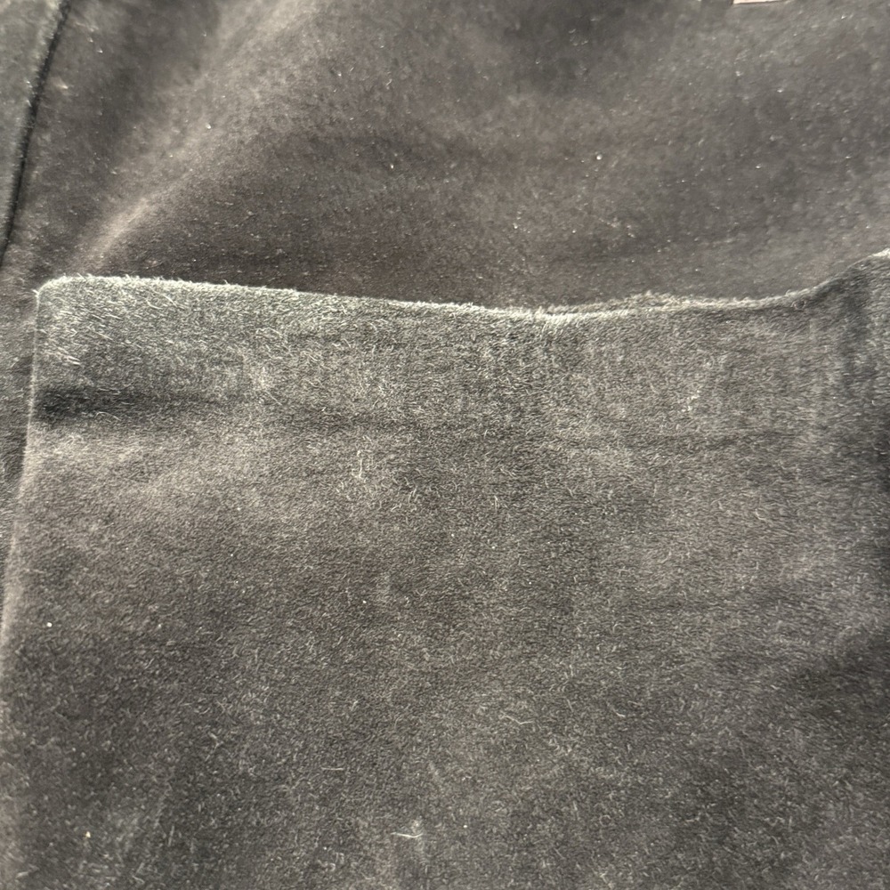 Vintage Itw Black Suede Leather Pants Straight Leg Pocket Detail Western Biker - Picture 4 of 10